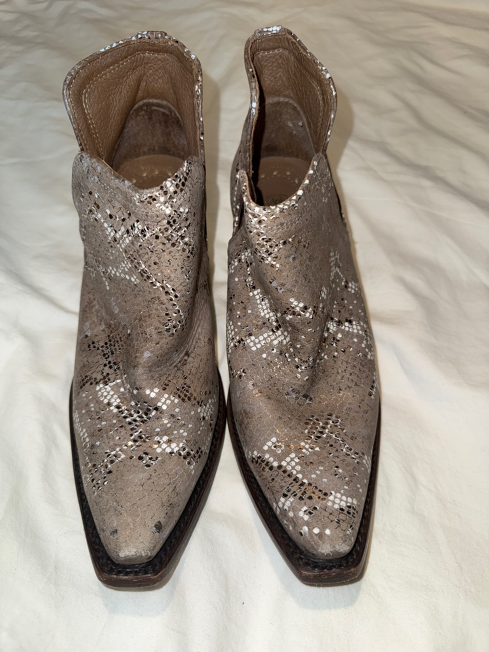 Ariat Dixon Metallic Snake Embossed Ankle Boots